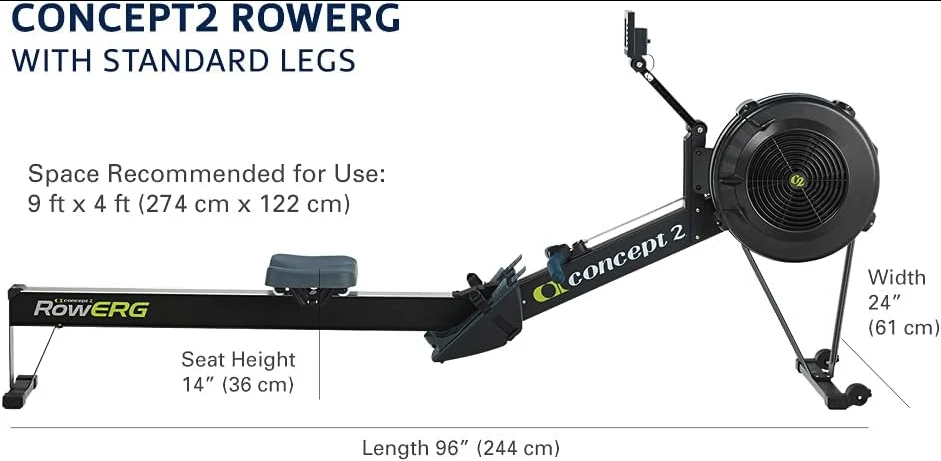 Concept2 RowErg Indoor Rowing Machine – PM5 Monitor, Device Holder, Model D, Adjustable Air Resistance, Easy Storage