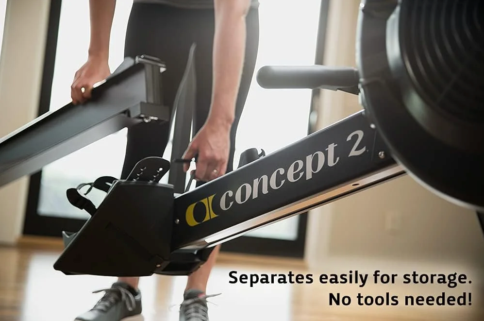 Concept2 RowErg Indoor Rowing Machine – PM5 Monitor, Device Holder, Model D, Adjustable Air Resistance, Easy Storage