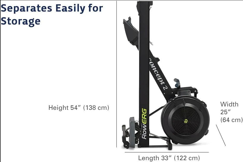Concept2 RowErg Indoor Rowing Machine – PM5 Monitor, Device Holder, Model D, Adjustable Air Resistance, Easy Storage