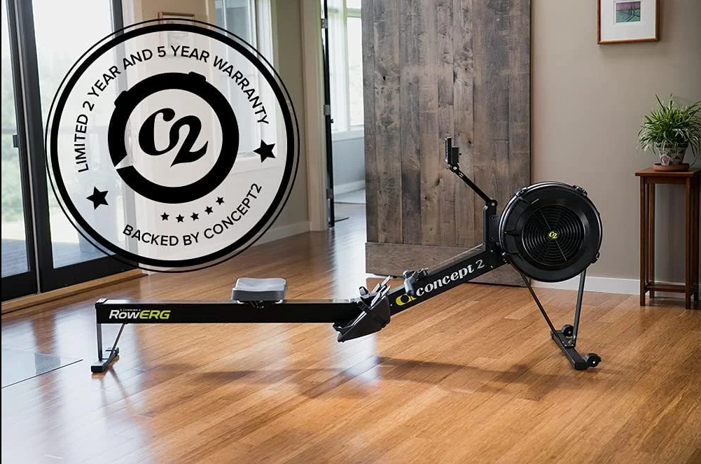 Concept2 RowErg Indoor Rowing Machine – PM5 Monitor, Device Holder, Model D, Adjustable Air Resistance, Easy Storage